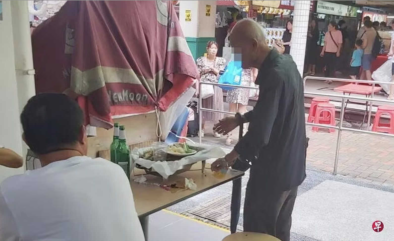 chinatown hawker leftovers consumption