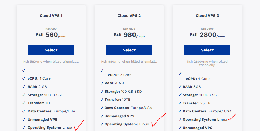VPS with linux support