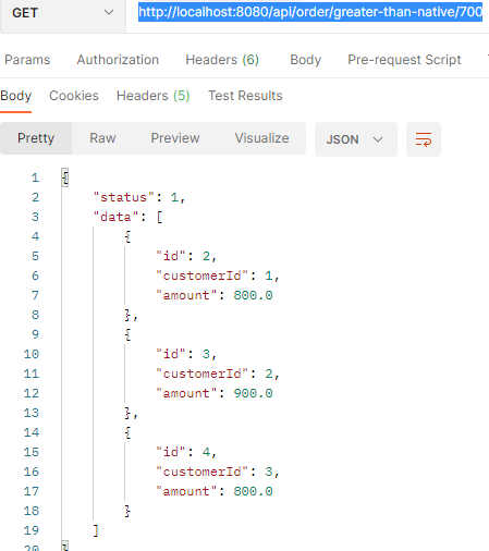 Use greater than in JPA Repository 