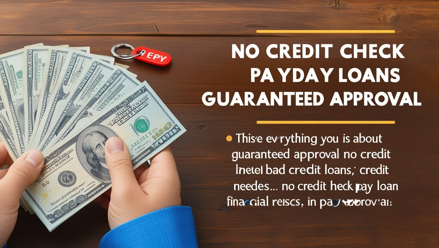 No credit check payday loans guaranteed approval