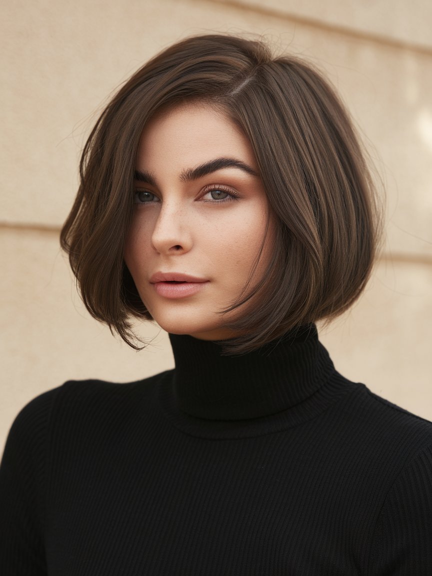 55. Short Bob with Razored Layers