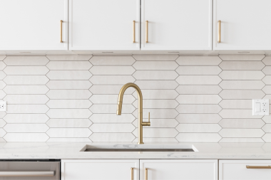 shiplap vs tile backsplashes enhancing your kitchens aesthetic unique tile backsplash pattern with sink fixture custom built michigan