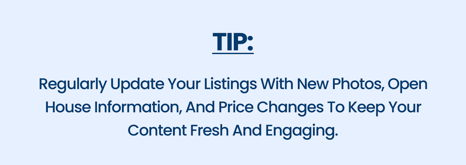 tip to update your listings