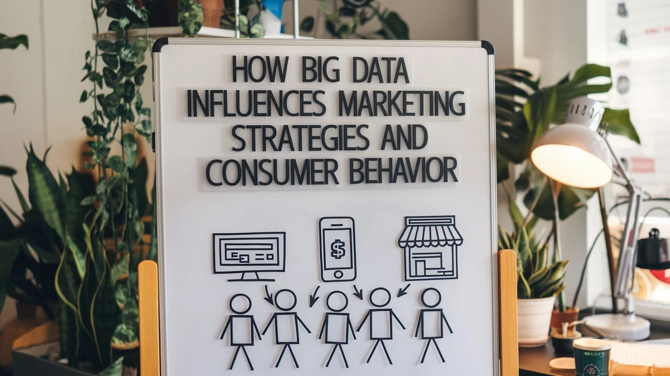 An illustration of how big data influences marketing strategies and consumer behavior.