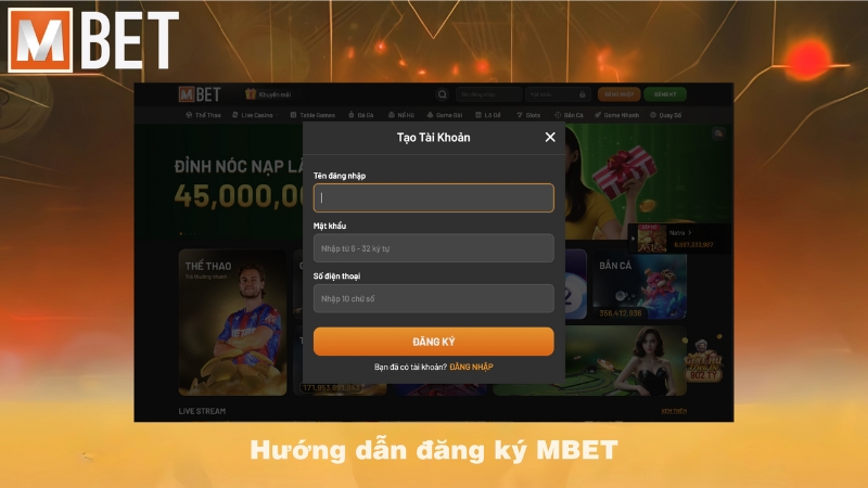 Hướng dẫn đăng ký MBET