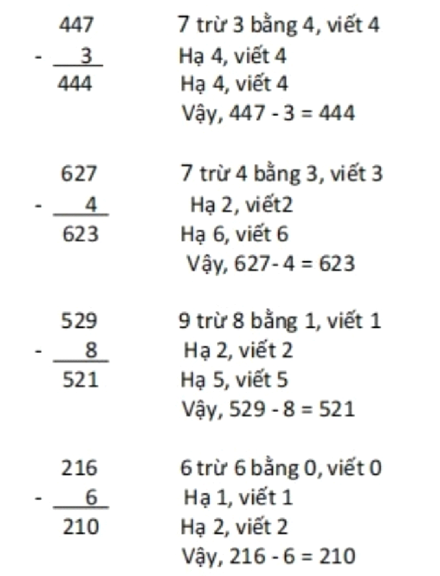 BÀI 77. PHÉP TRỪ( KHÔNG NHỚ) TRONG PHẠM VI 1000