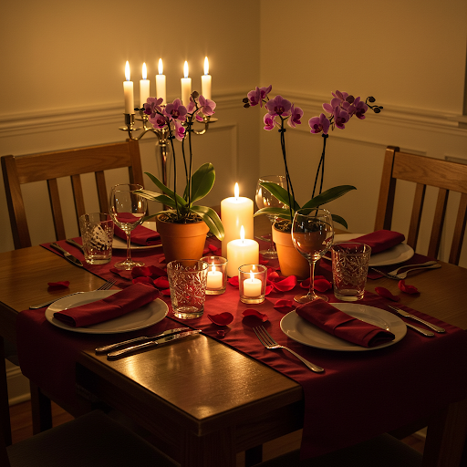 Valentine's Day Centerpieces with Potted Plants