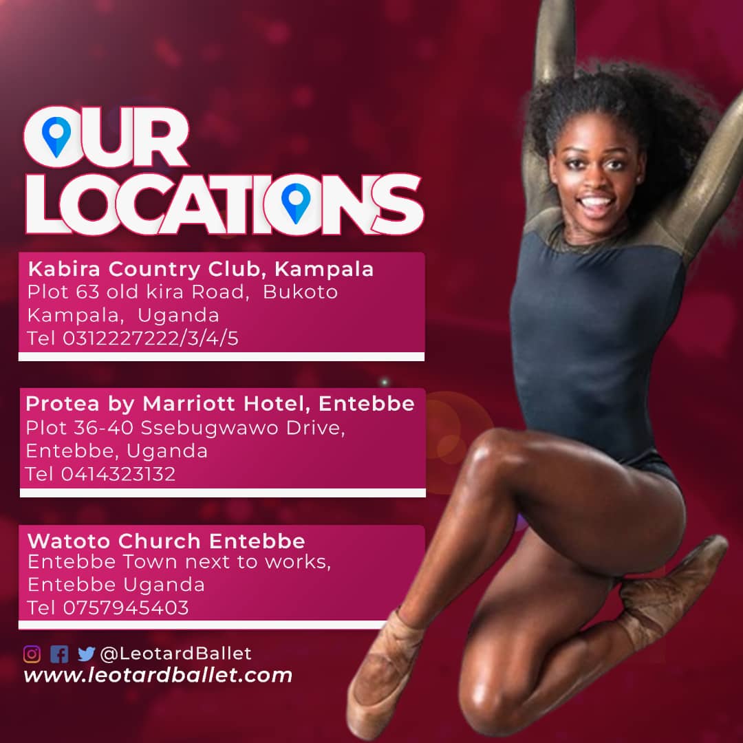 Leotard Ballet location in Uganda, Kampala, and Entebbe