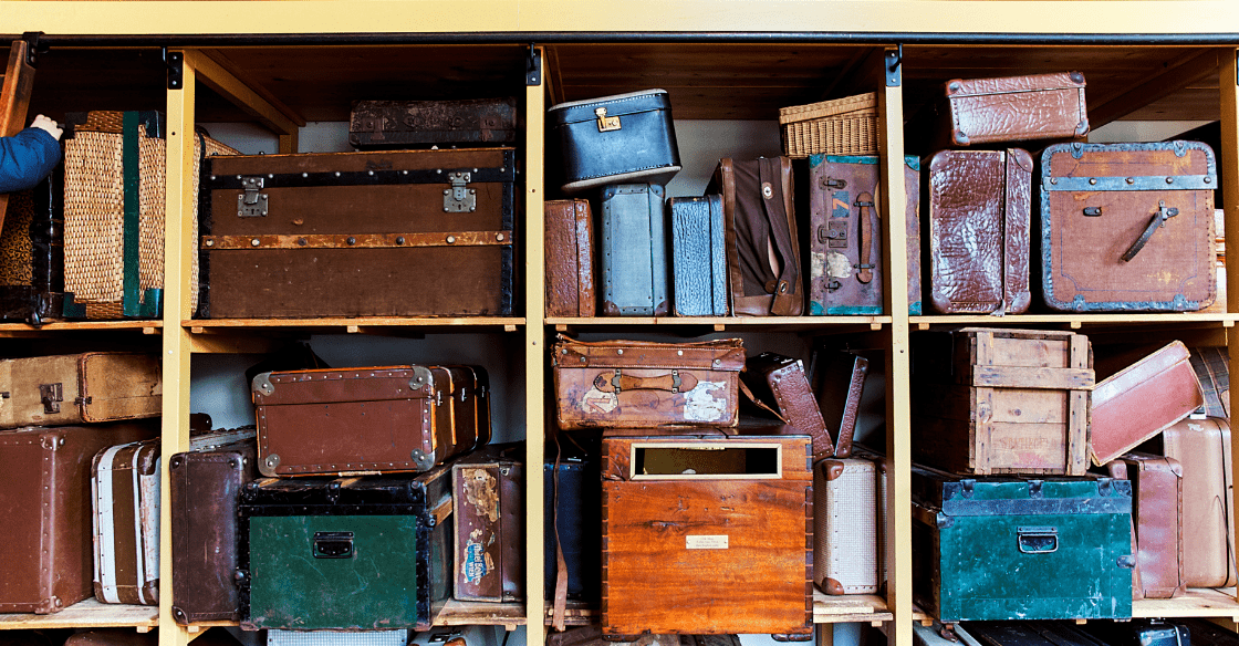 Valuable antique luggage that needs to be safely stored.
