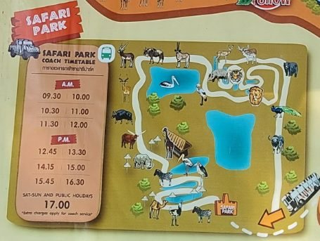 Driving route of Safari Park