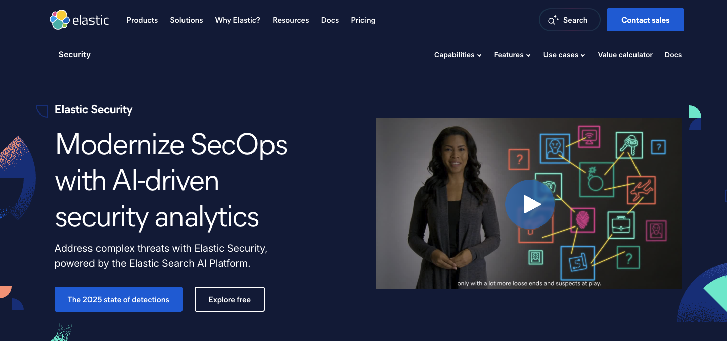 Screenshot of Elastic Security - Best open-source SIEM.