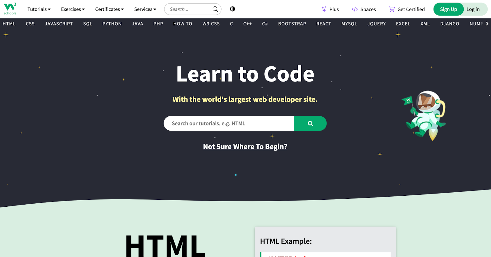 W3Schools coding education platform
