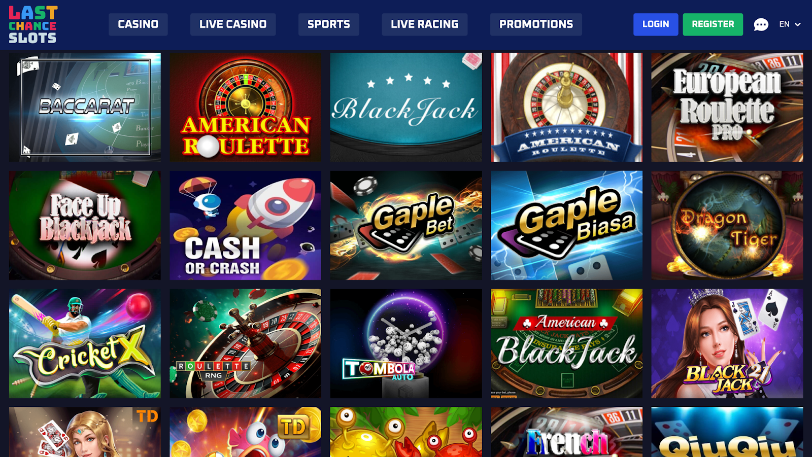 Last Chance Slots casino games