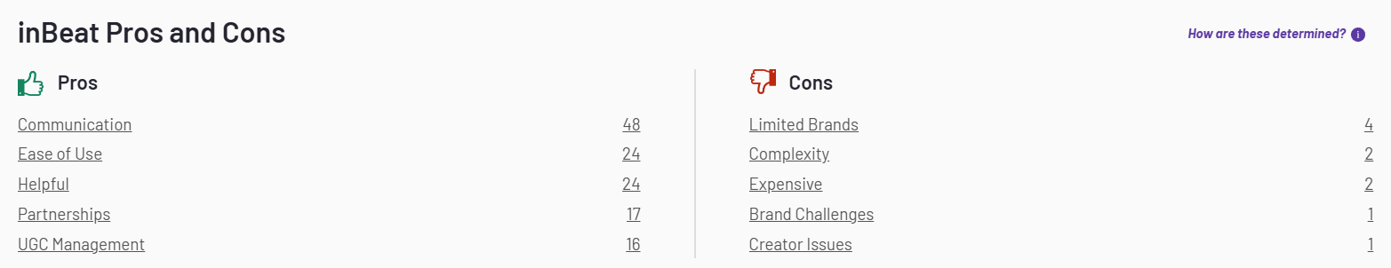 InBeat pros and cons