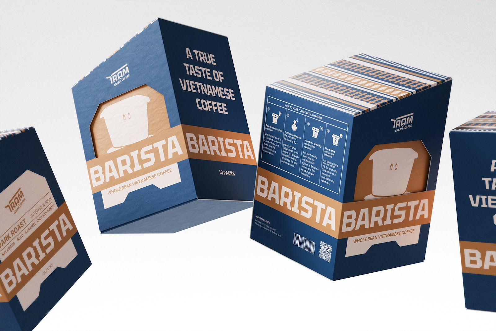Image from the Tram Cream Coffee: A Journey in Branding & Packaging Designarticle on Abduzeedo