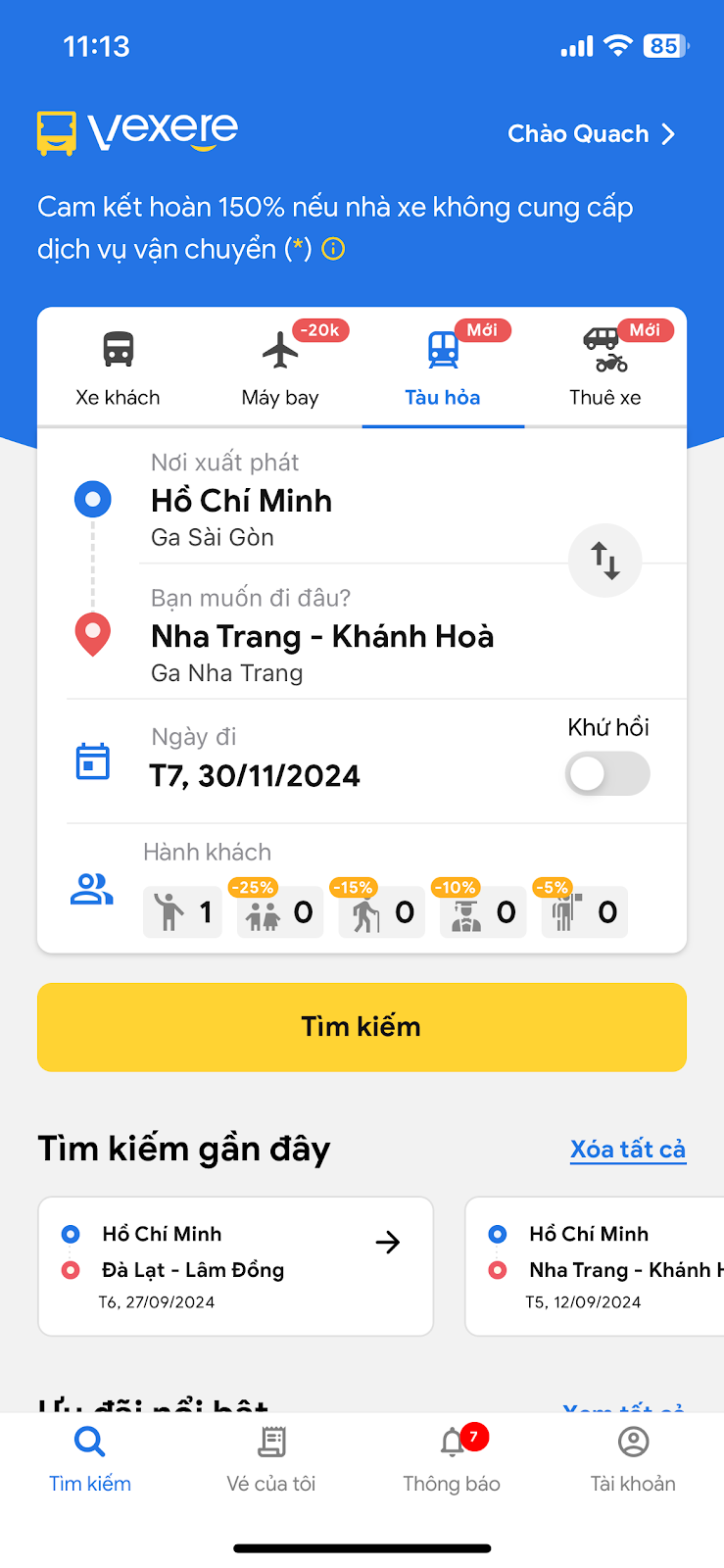 đặt vé tàu tết 2025