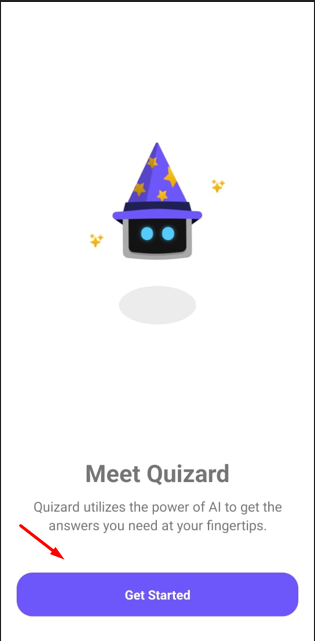 Quizard AI home 