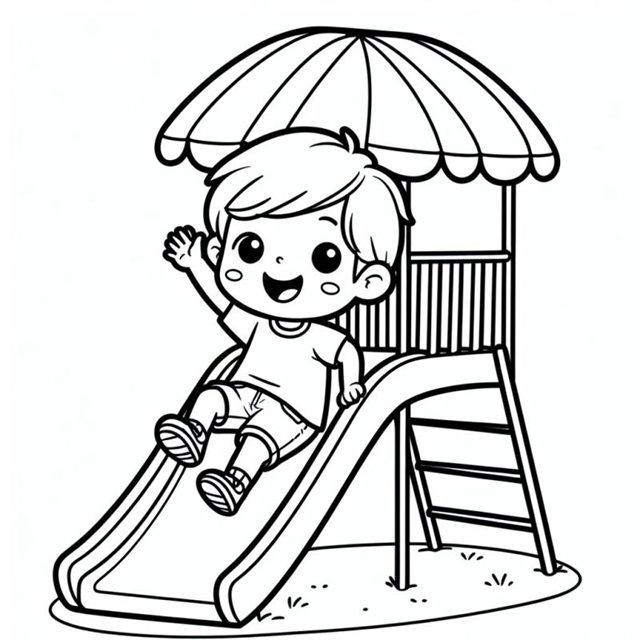 menino para colorir