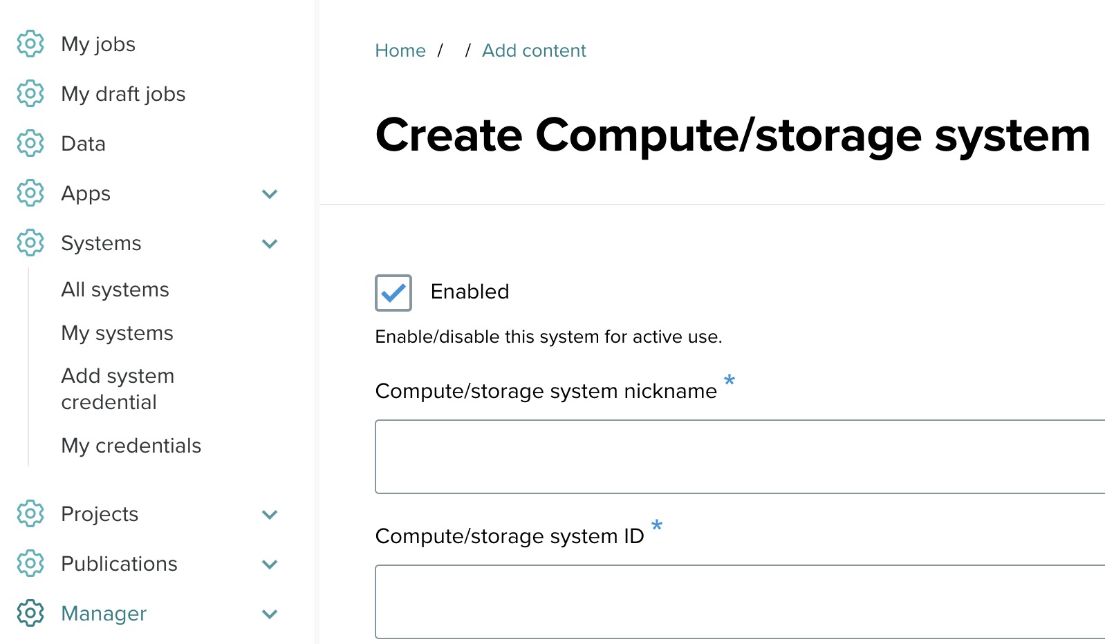 Start creating system