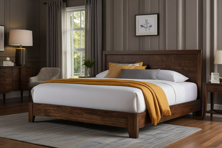 Wood King Bed Frame