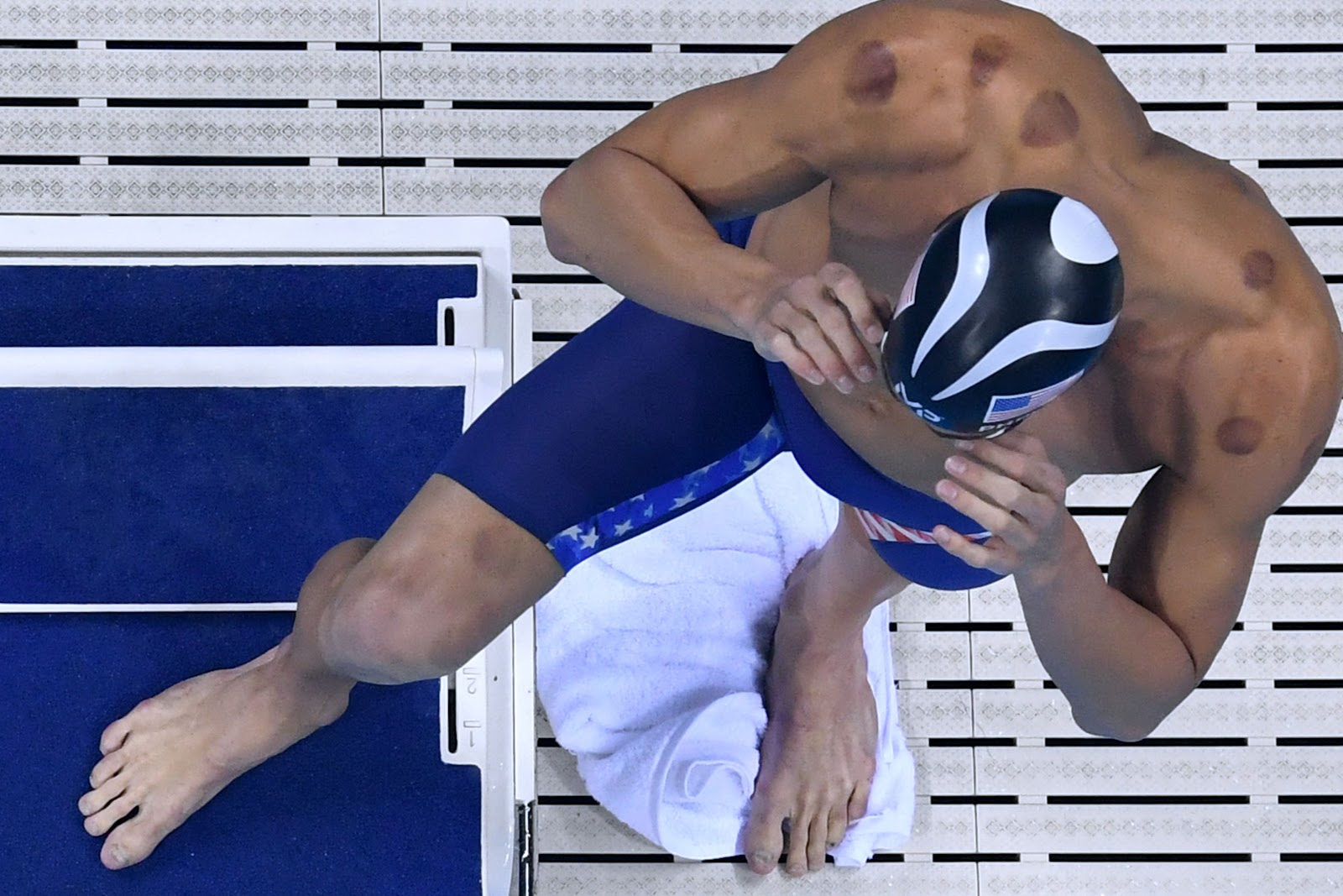 Michael Phelps prepares to compete in the Men's 200m Individual Medley Semifinal at the Rio 2016 Olympic Games in Rio de Janeiro on August 10, 2016. | Source: Getty Images