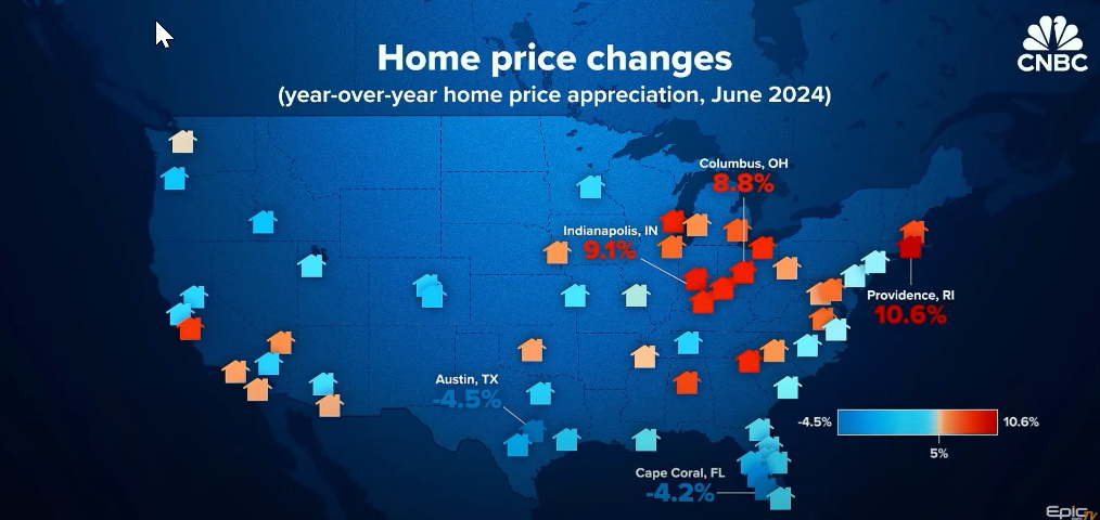 House prices changes image