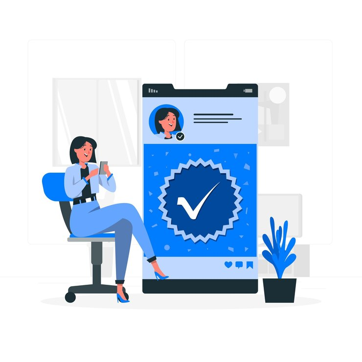 Verified on social media illustration