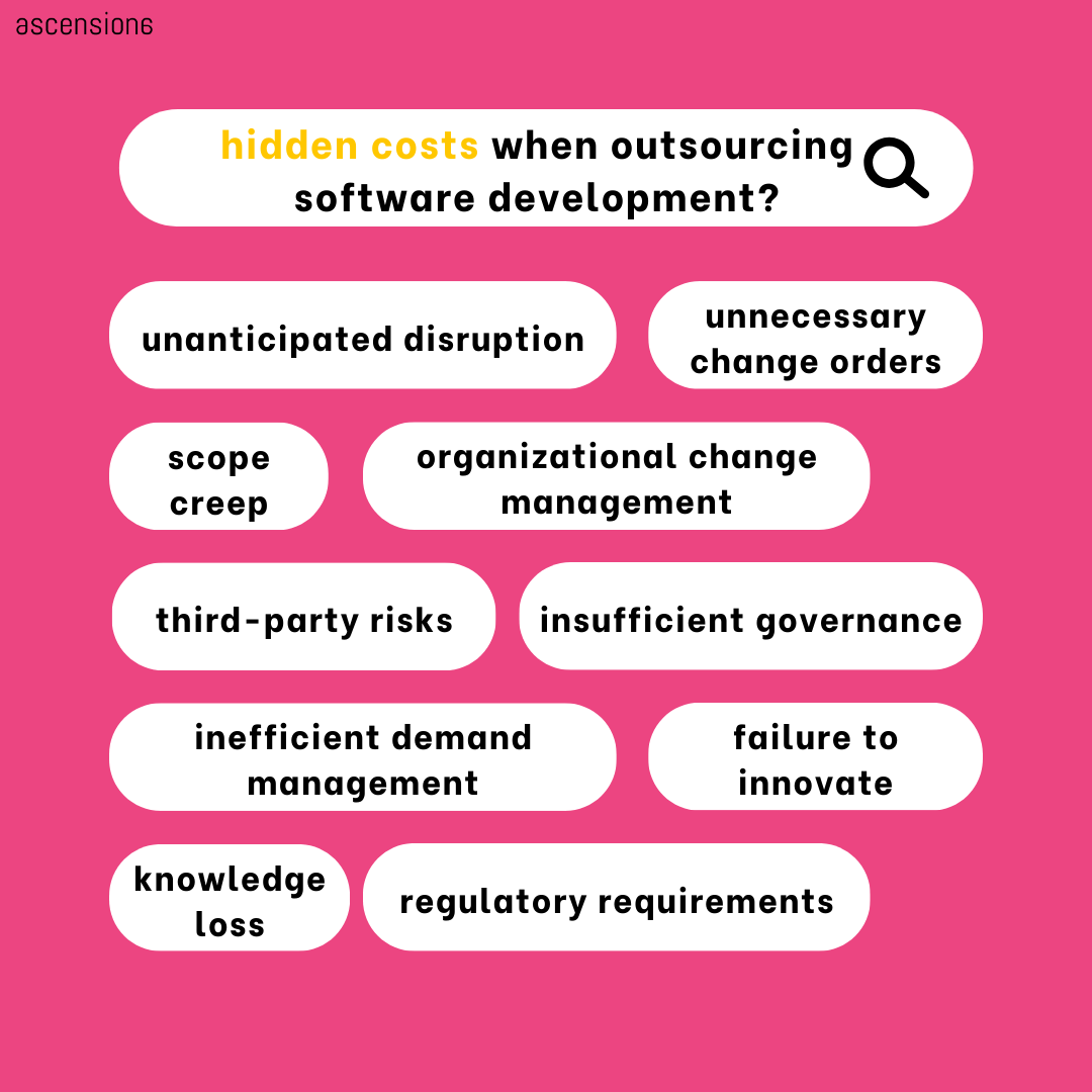 Software development outsourcing hidden costs