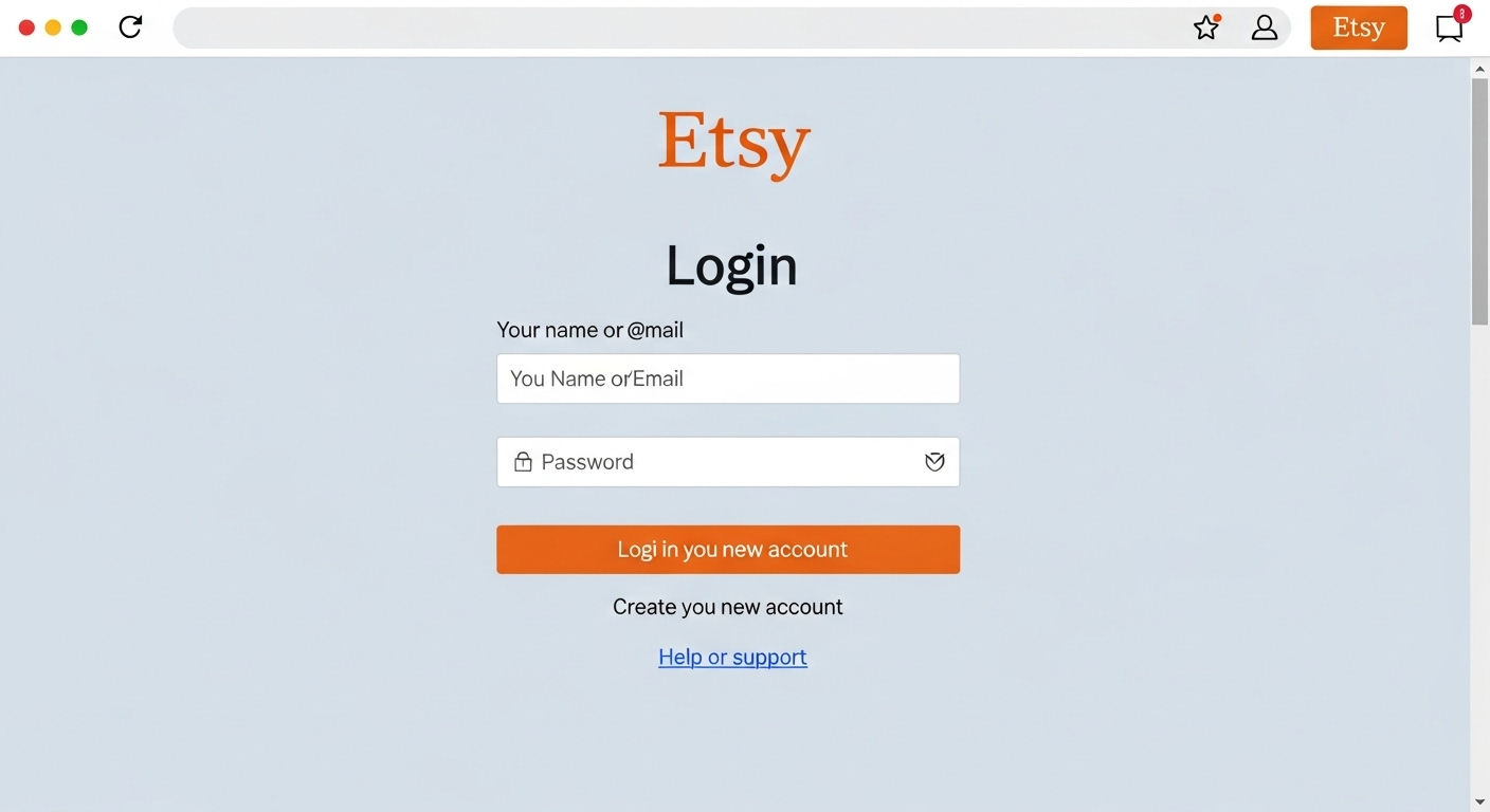 etsy shop login