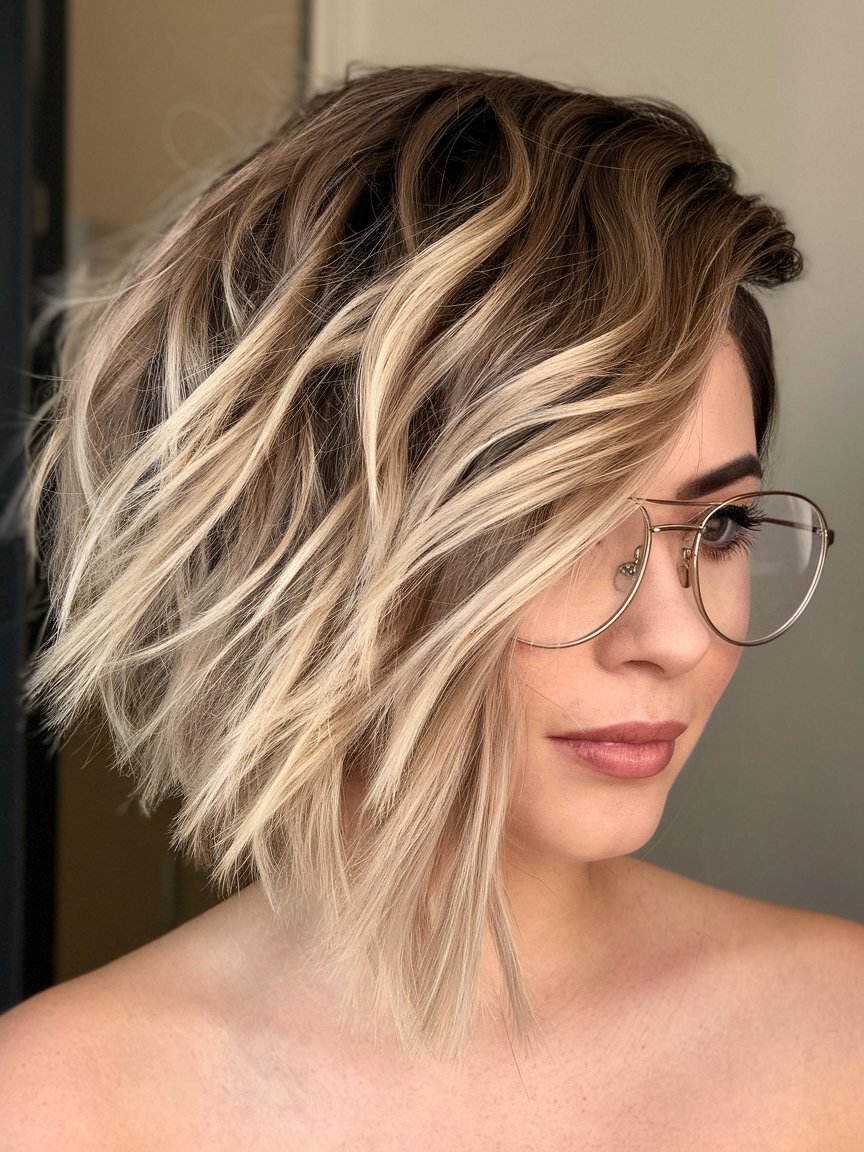 3. Textured Creamy Blonde Bob