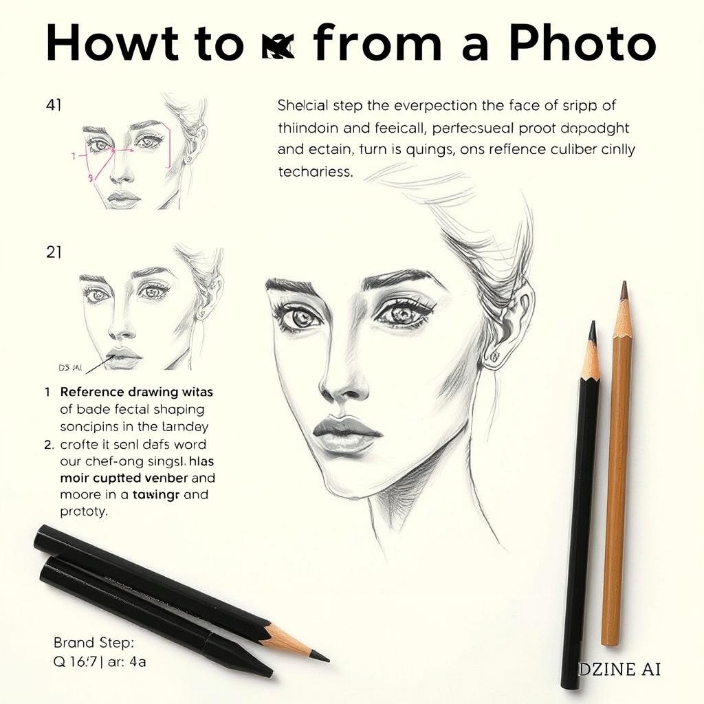 how to sketch a face from a photo