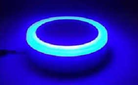 A blue circle with a blue background

Description automatically generated