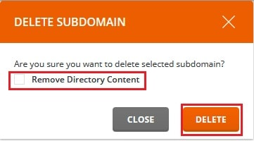 Subdomain to Remove