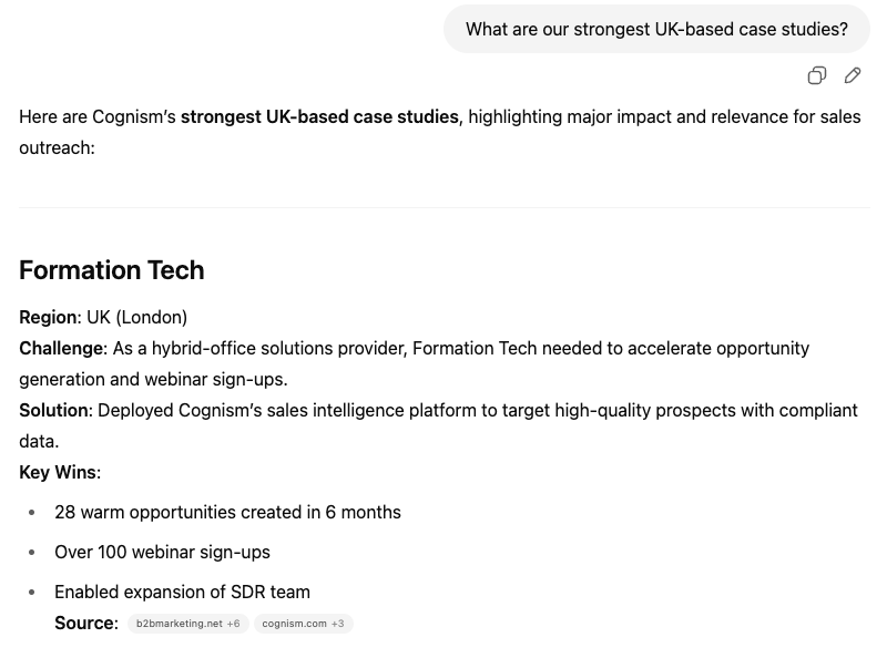 ChatGPT marketing examples