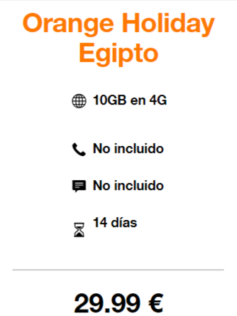 Tarjeta SIM Egipto de Orange
