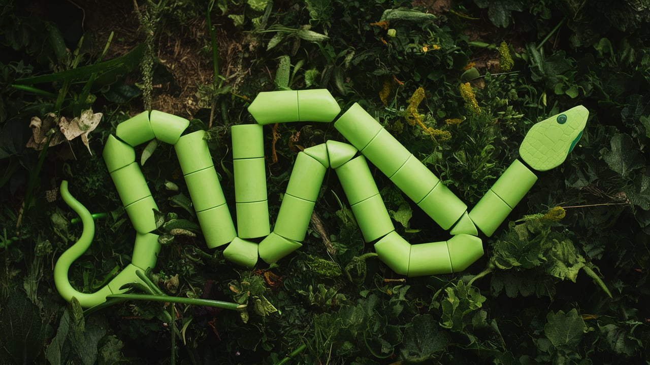 Green Jointed Snake Toy