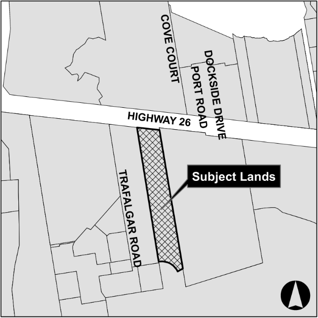 A map of land with a black and white textDescription automatically generated