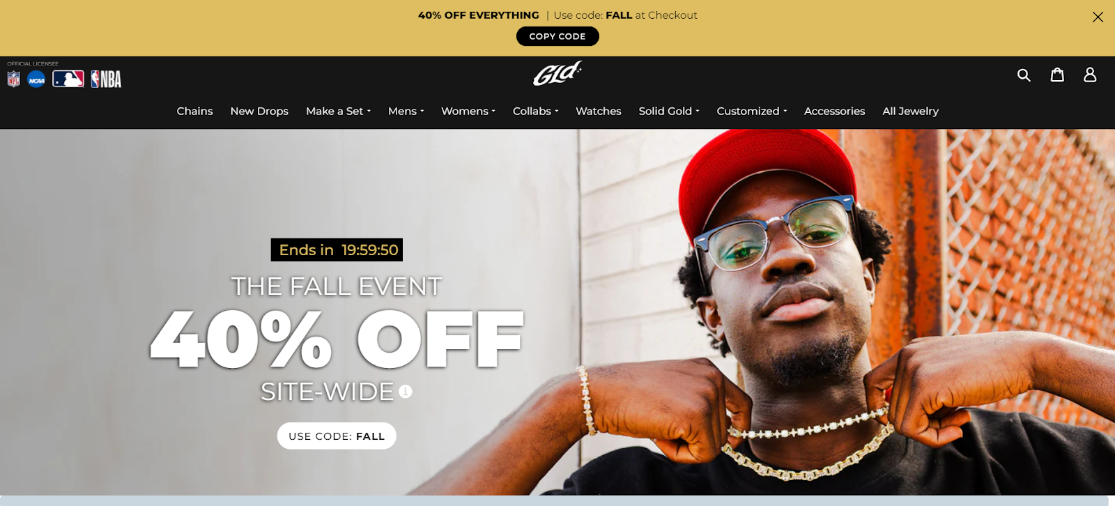 Image of GLD's website.