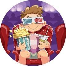 Boy With Popcorn And Drink In Cinema Watch Film Vector Stock Clipart |  Royalty-Free | FreeImages