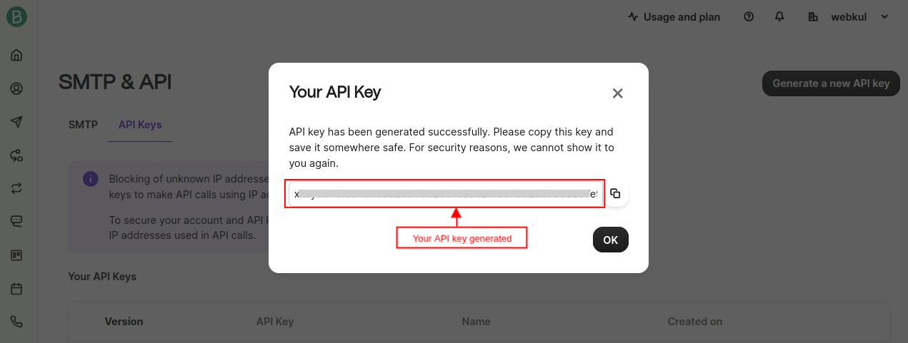 API key