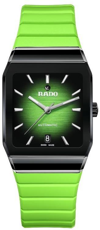 A green and black watch  Description automatically generated