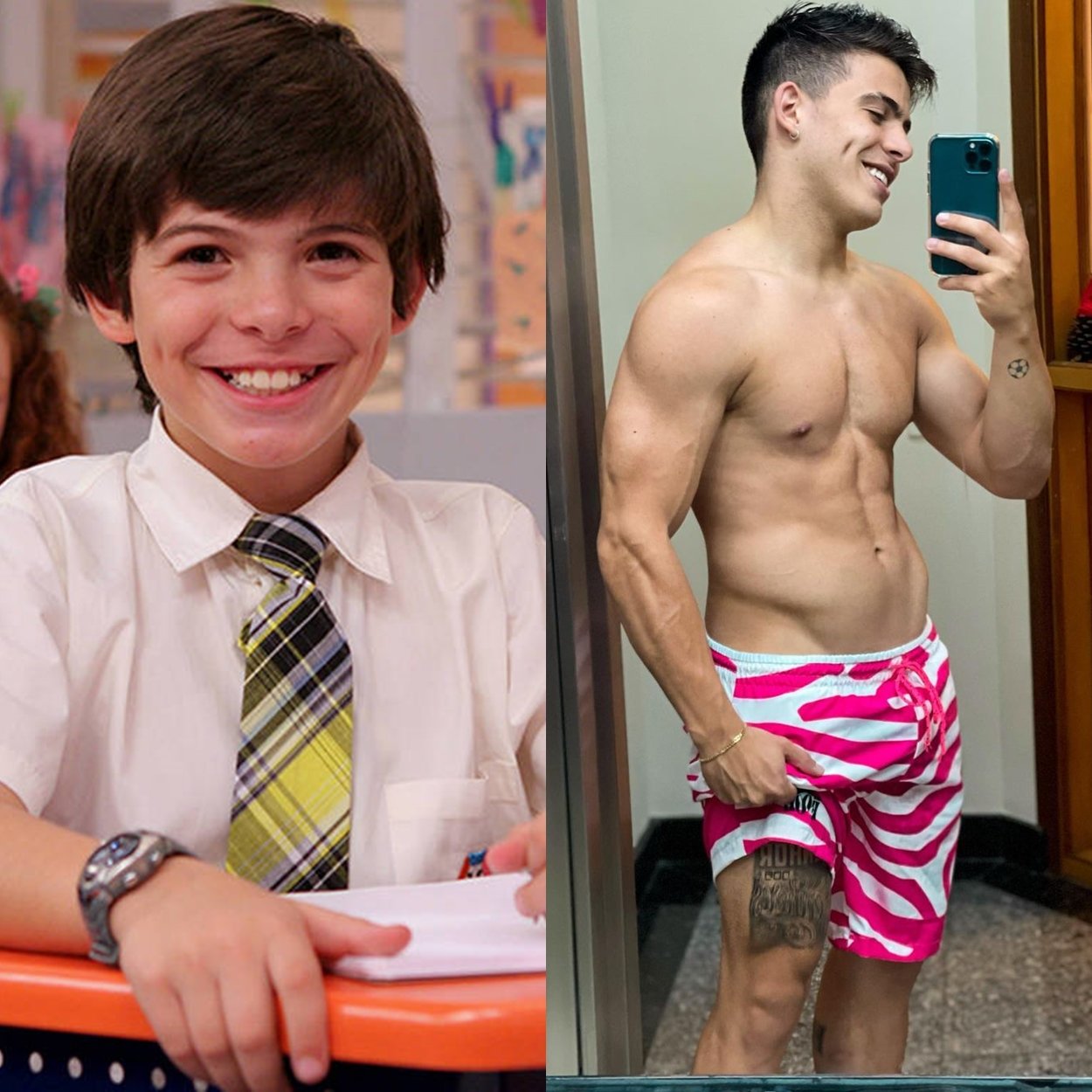 Thomaz Costa antes e depois de Carrossel.