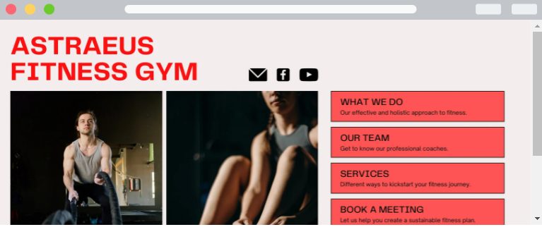 Fitness-Bio Link blogging website template