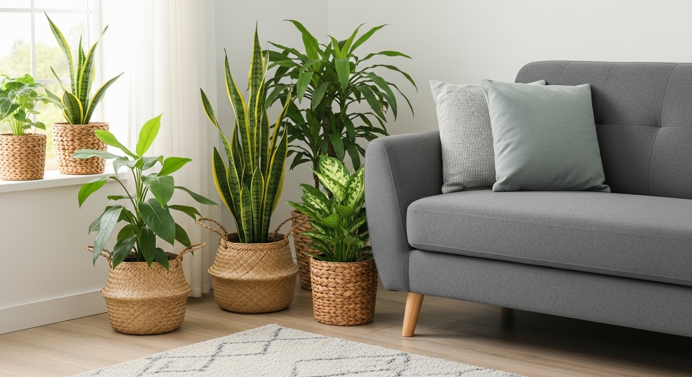 Plants in the living room