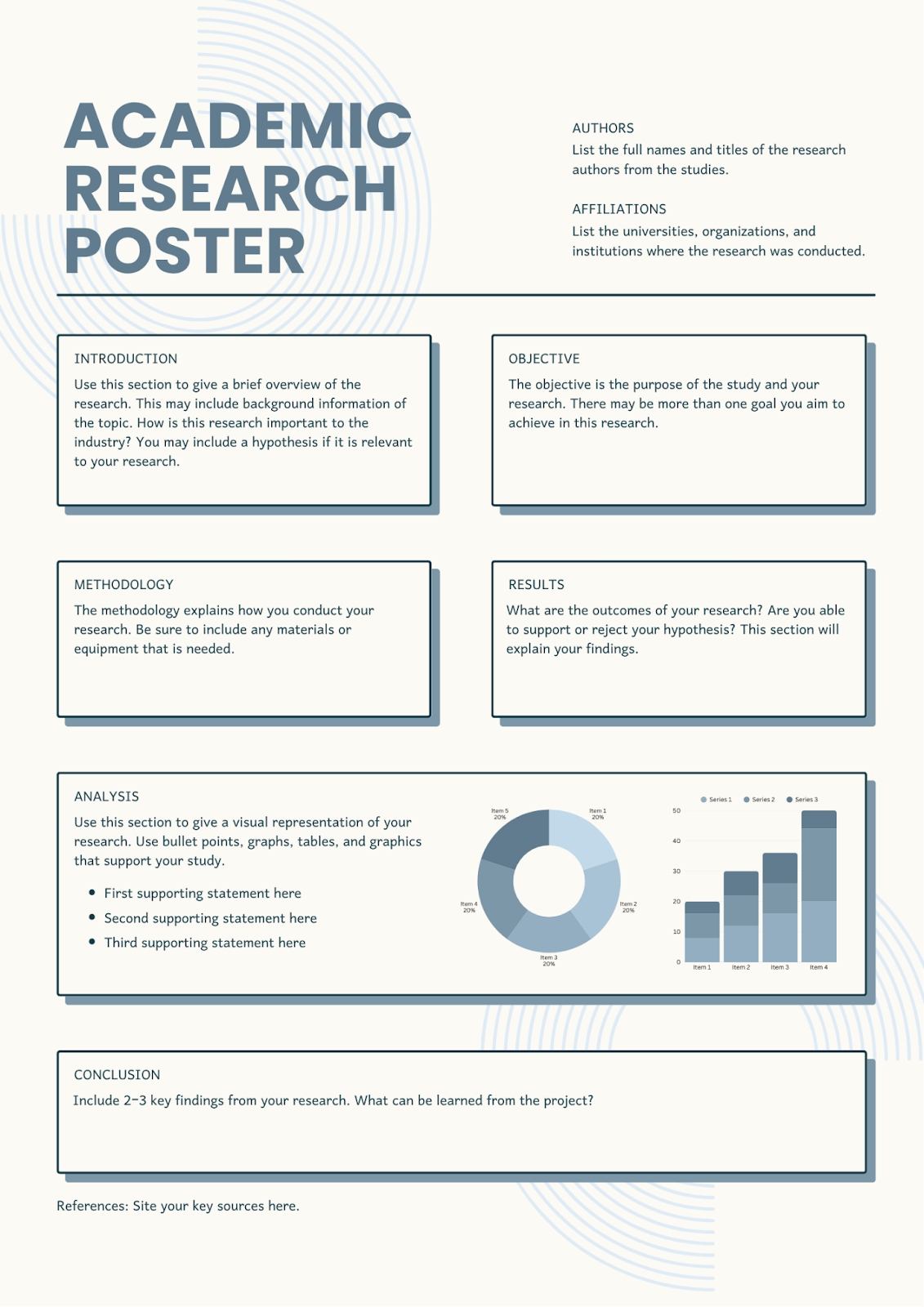 research promotion: academic research poster canva