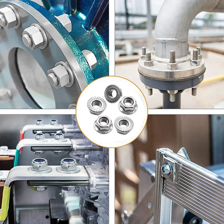 Ứng dụng thực tế của Tán Khía (Flange Nut) trong sản xuất