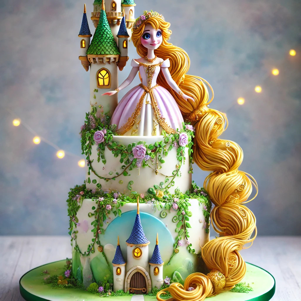 Rapunzel Birthday Cake 