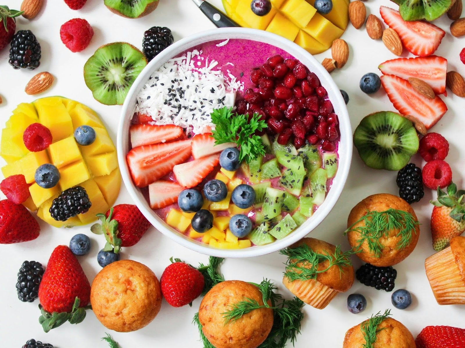 Super Foods Bowl with Fruits and Vegetables