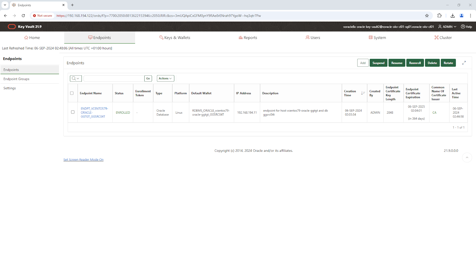 Endpoints - Google Chrome