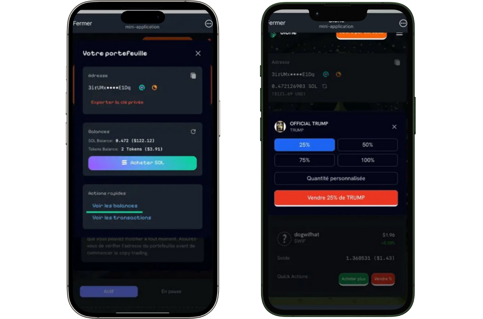Vendre des tokens